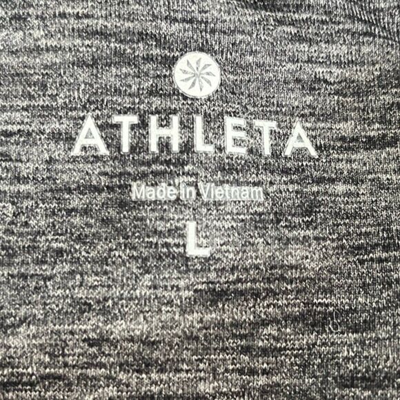 Athleta Revelation Tight Leggings Gray Black Colorblock Yoga Pants Women’s Large - Picture 5 of 6